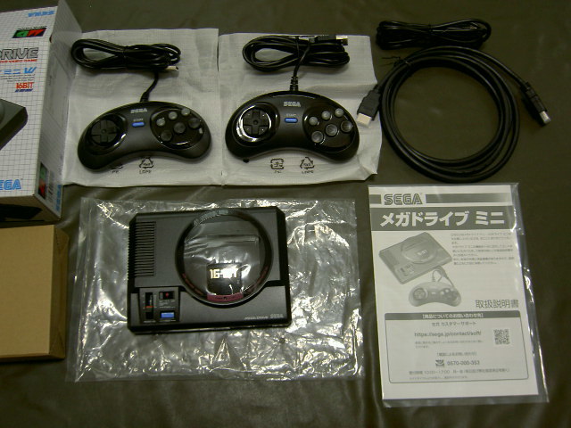 可決 送料無料 セガ メガドライブミニW コントローラー2個 HDMI 箱説