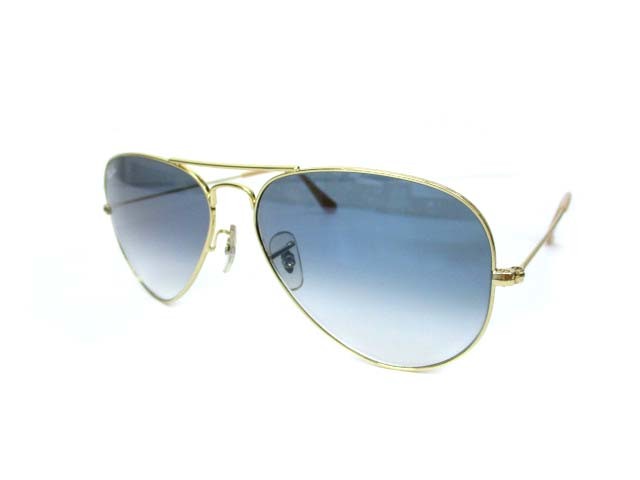 激安大特価，最新作 レイバン RAY BAN サングラス アビエーター AVIATOR RB3025 グラデーション ティアドップ ライトブルー ゴールド 58 AA(アビエーター)｜売買されたオークション情報、yahooの商品情報をアーカイブ公 サングラス