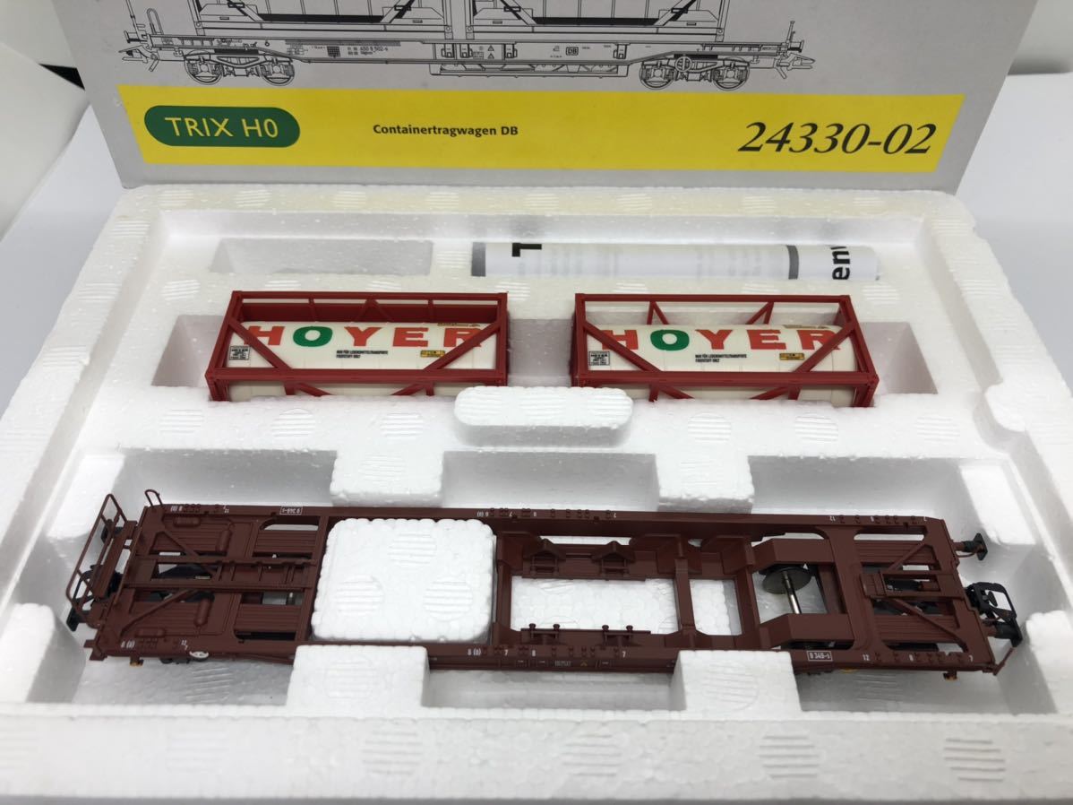 TRIX HOゲージ 24330-02 Containertragwagen DB