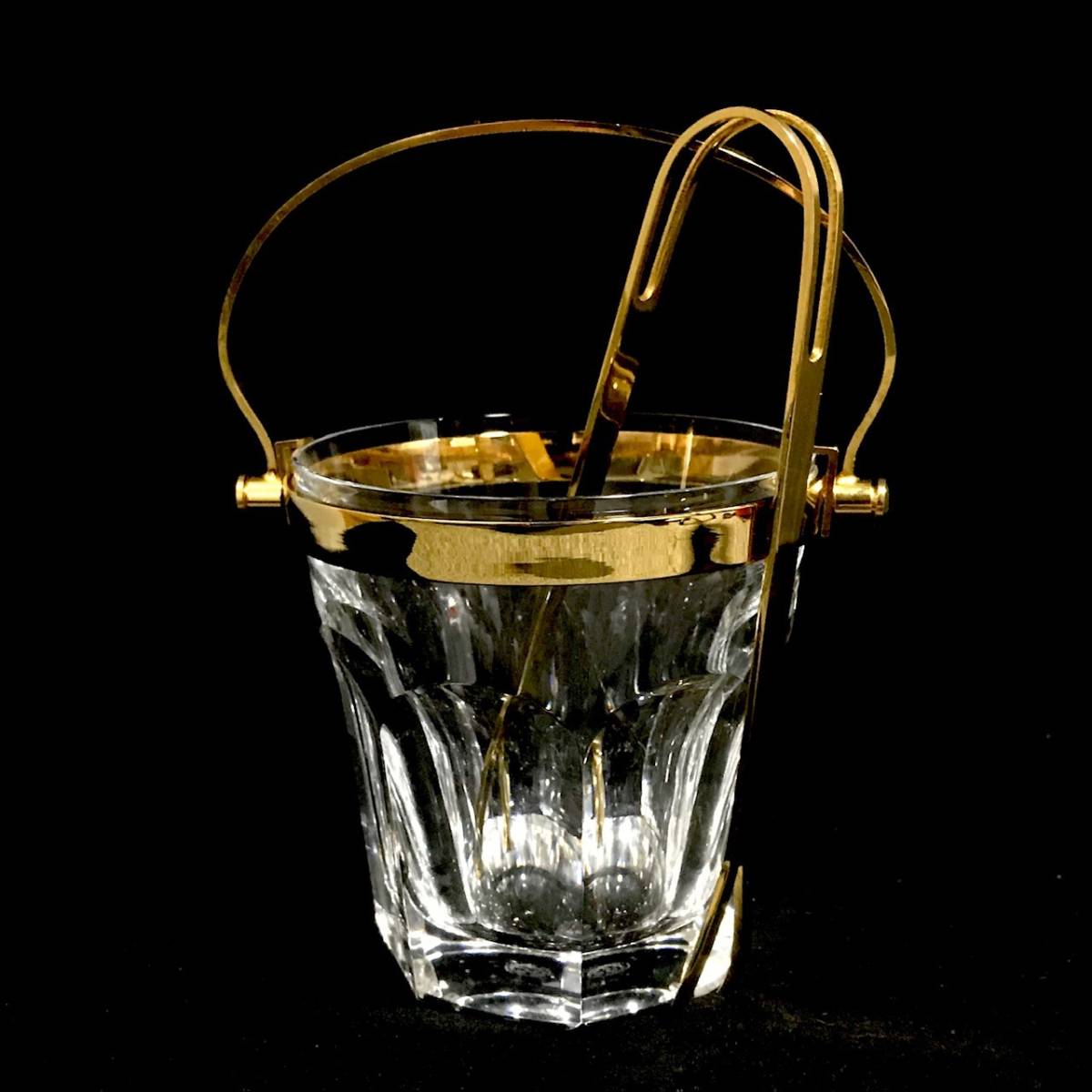 BACCARAT バカラ/※レア 金装飾アルクール アイスペール クリスタル 美品