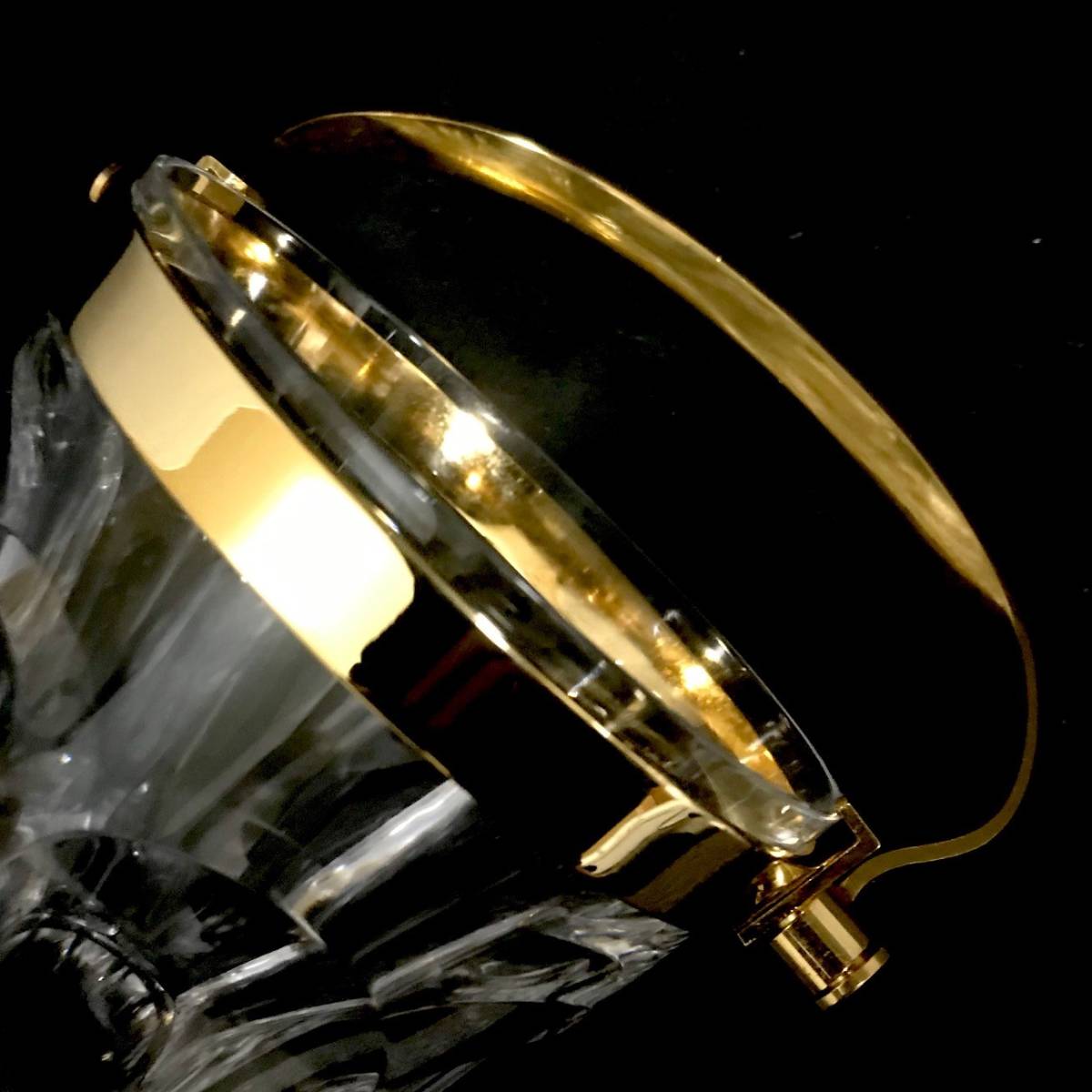BACCARAT バカラ/※レア 金装飾アルクール アイスペール クリスタル 美品