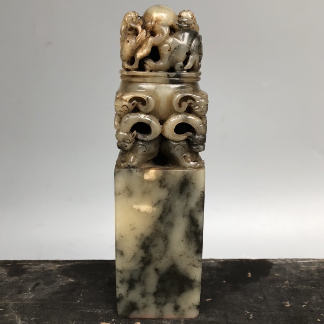 中国美術 唐物 寿山石 細密彫刻 獅子彫香炉 骨董品 古美術品 公式