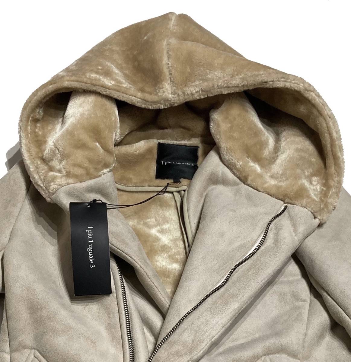 新品14.3万 19AW 送料無料】1piu1uguale3 WRAP HOOD - ECO MOUTON