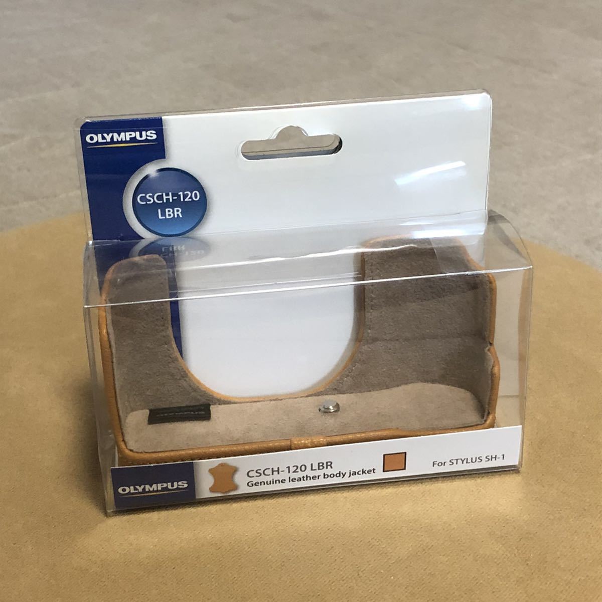 送料込み)OLYMPUS 本革ボディジャケット　CSCH-120 ライトブラウン　未使用_1
