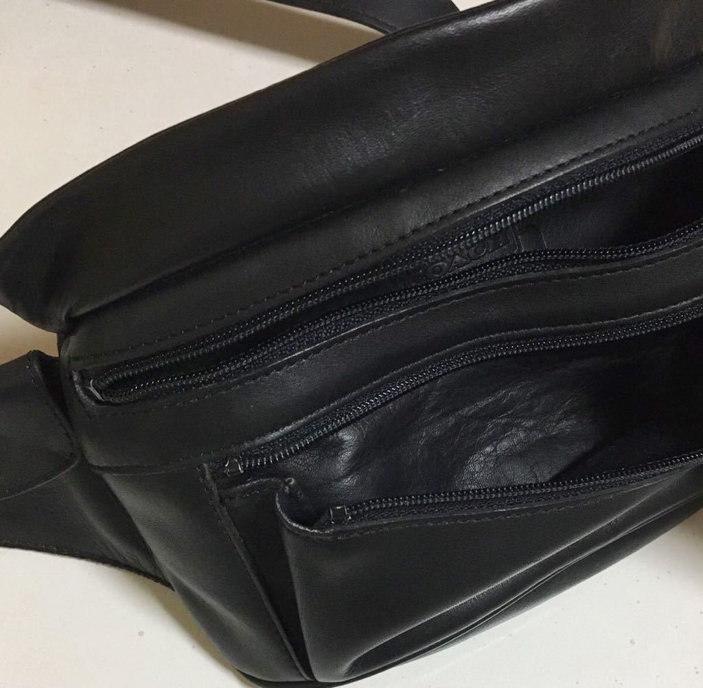 ウエストポーチ オールドコーチ ボディバッグ ブラック COACH レザー