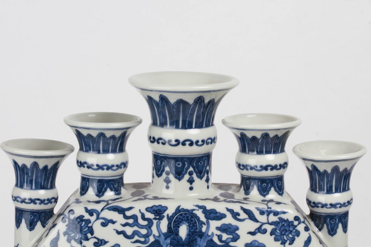 中国清時代青花雲龍図花瓶高さ25cm 公式通販 骨董品買取専門の古美術 