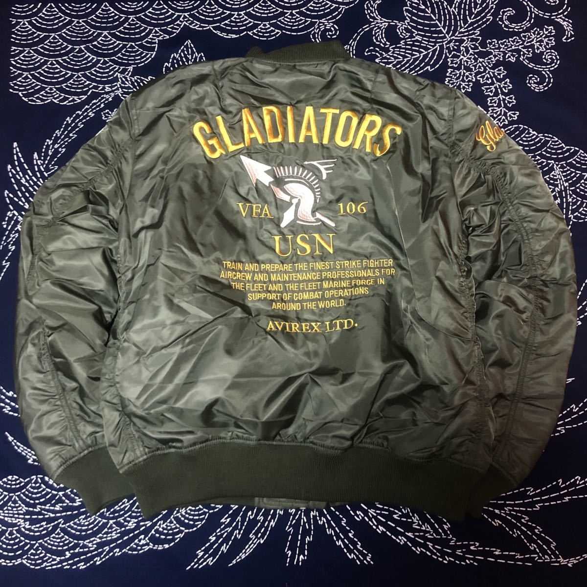 Avirex アヴィレックス MA-1 flight jacket フライトジャケット 刺繍
