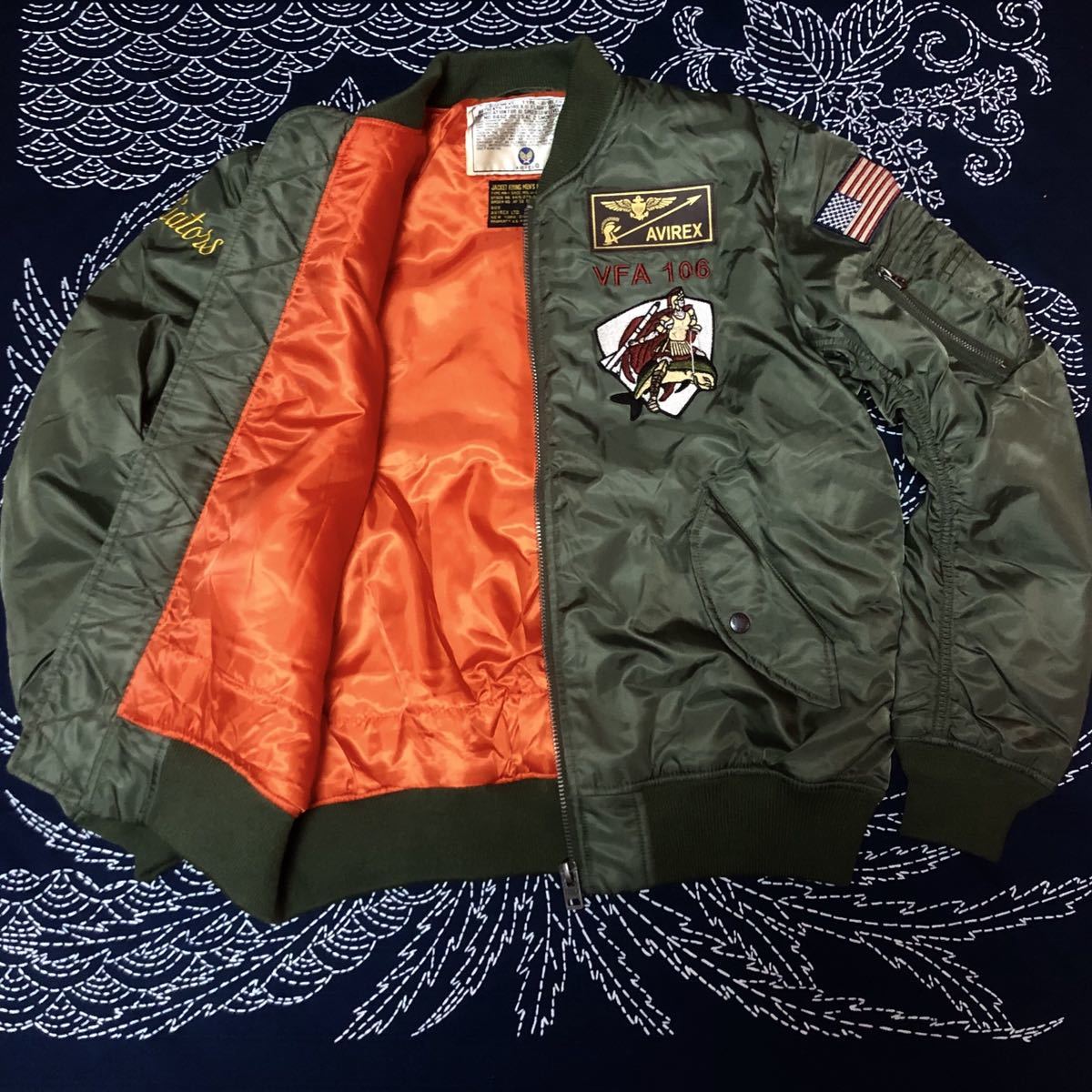 Avirex アヴィレックス MA-1 flight jacket フライトジャケット 刺繍