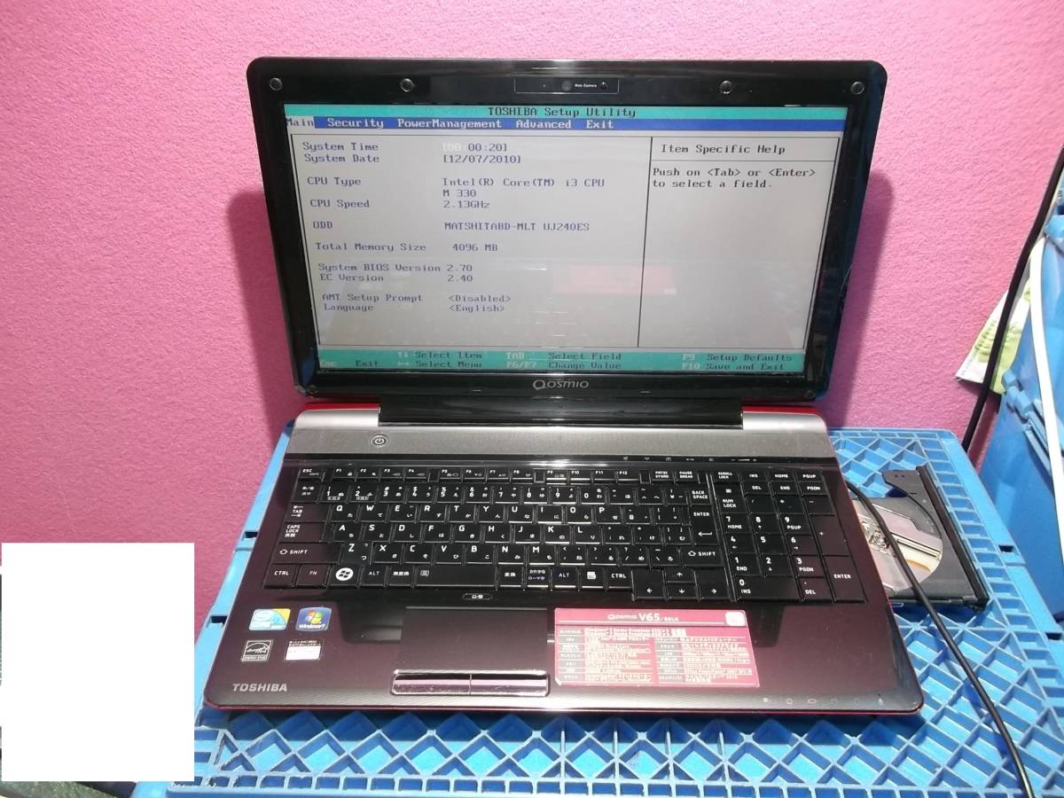 ジャンク Dynabook Qosmio V65 86lk Core I3 M330 4gb 15 6led ブルーレイ Bios 15インチ 売買されたオークション情報 Yahooの商品情報をアーカイブ公開 オークファン Aucfan Com