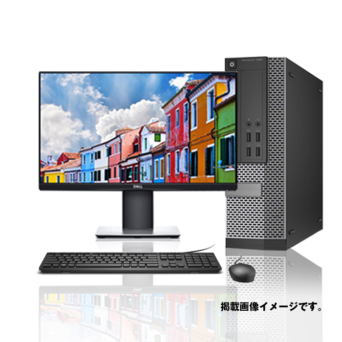 DELL OptiPlex中古デスクトップパソコン 第4世代Core i3 8GBメモリ新品SSD:240GB 22インチ液晶×1台 06