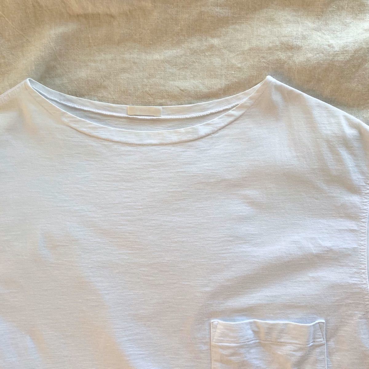 COMOLI ボートネック Tシャツ ホワイト サイズ 3 半袖 コモリ 【公式通販】