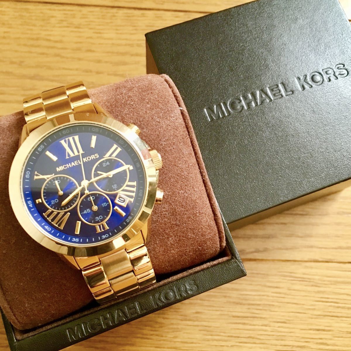 未使用品 MICHAEL KORS クロノグラフ 腕時計 1671 大特価!!】LADIES MICHAEL KORS マイケルコース 英字クロノグラフ