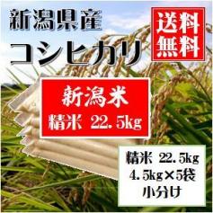 送料無料 新潟産コシヒカリ 精白米22.5kg(4.5kg×5袋) 令和元年産のお米_1