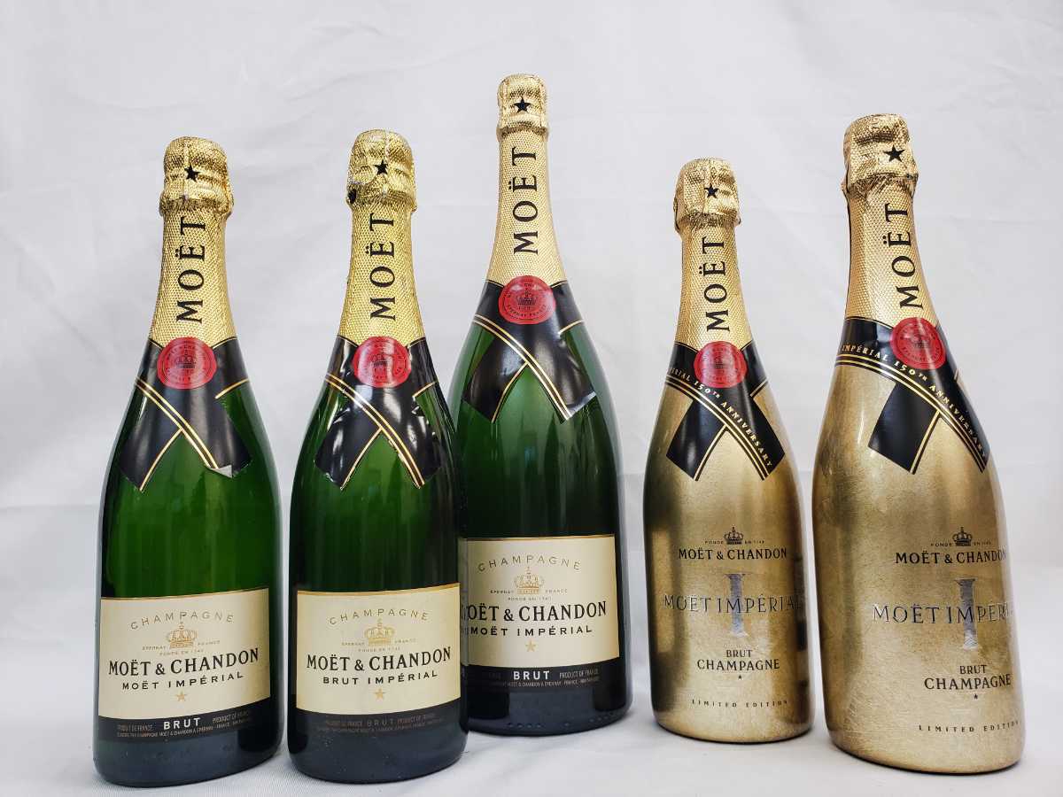 得価，SALE MOET&CHANDON/モエ エ シャンドン ブリュット ディスプレイボトル 5本セット ダミーボトル モエシャン 1500ml 750ml&times;4 10(モエ・エ・シャンドン)｜売買されたオークション情報、yahooの商品情 スパークリング