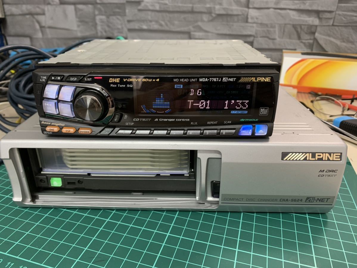 CHA-S624 アルパイン♦️MDA-7767J & セット♦️ジャンク品扱い CD