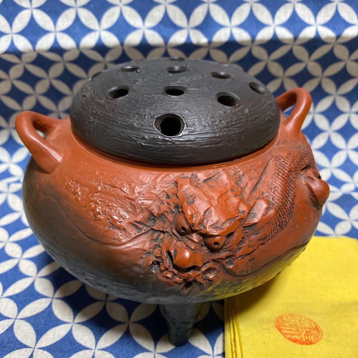 常滑焼 井上素三 急須 不識庵 素三 不識庵素三 煎茶 朱
