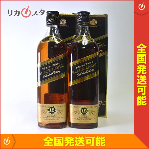 1円 古酒 2本セット ジョニーウォーカー ブラックラベル 12年 黒キャップ 箱付 7000ml 40% スコッチ ウイスキー JOHNNIE WALKER /C(スコッチ)｜売買されたオークション情報、yahooの商品情報をアーカイ スコッチ