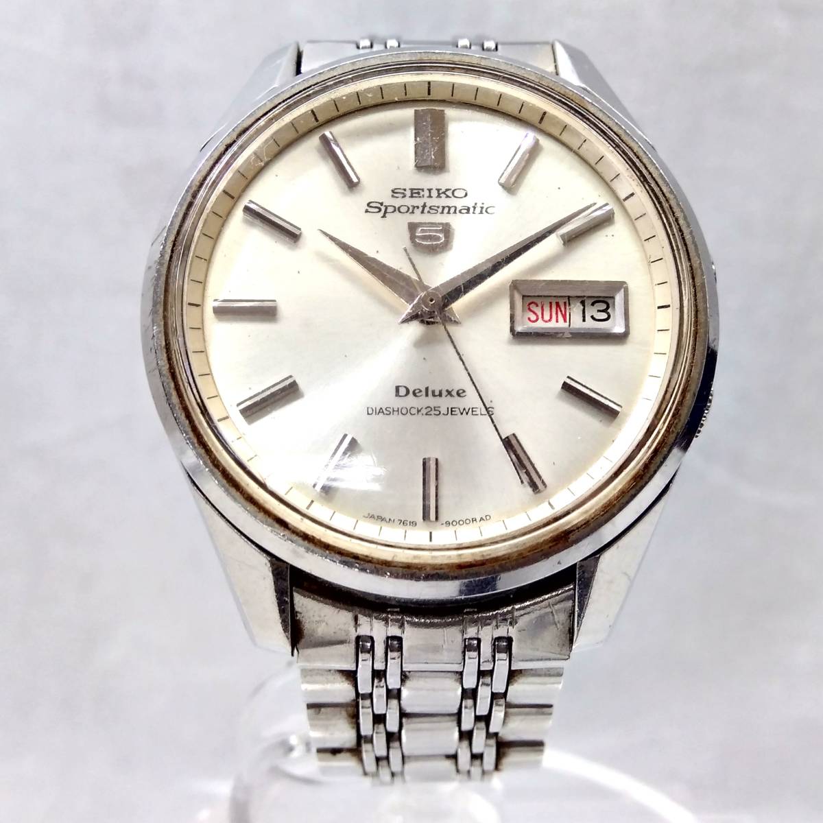 ジャンク SEIKO Sportsmatic 5 Deluxe 7619-9000 セイコー スポーツ 