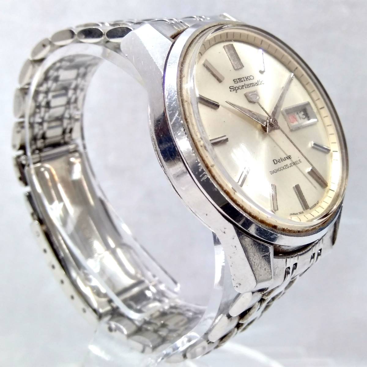 ジャンク SEIKO Sportsmatic 5 Deluxe 7619-9000 セイコー スポーツ 
