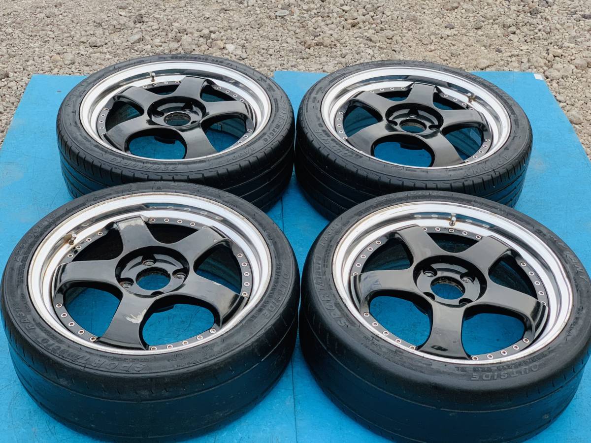 中古ホイール付タイヤ　4本セット SSR 18×7.5JJ 225/40/18 