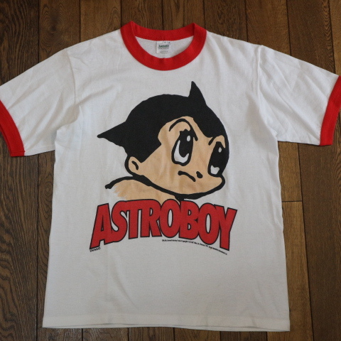 90s 鉄腕アトム リンガーTシャツ ヴィンテージ ASTRO BOY 古着 90s USA製 ASTROBOY 鉄腕アトム リンガー Tシャツ M レッド ホワイト