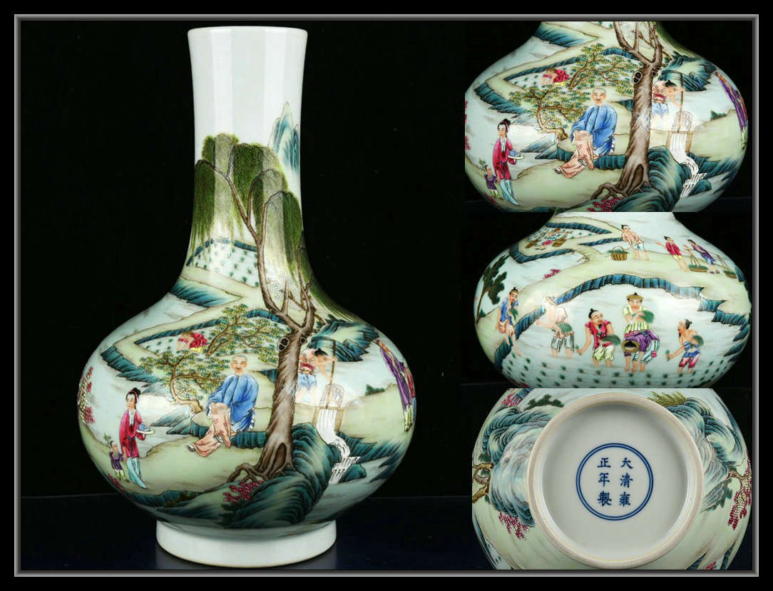 清雍正年制黃釉琺瑯彩描金龍鳳八寶紋碗，高8×16.3厘米??6007362禦 清