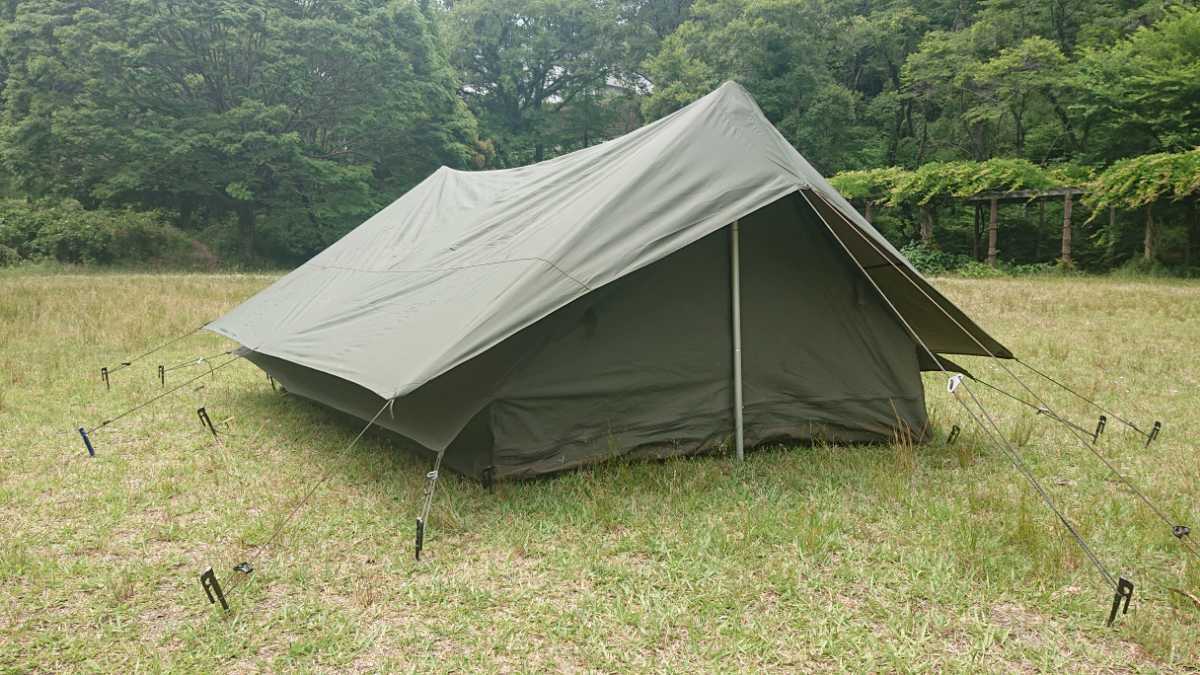 フランス軍F1テント コットン製 テント パップテント フランス軍 F1 軍幕 コットンの通販 f1 フランス 軍 コットン F1テント フランス軍F1コットンテント ミリタリーテント[2020.01.28 フランス軍編ミリタリー特集第四弾！軍幕を詳しくご紹介！[2022.01