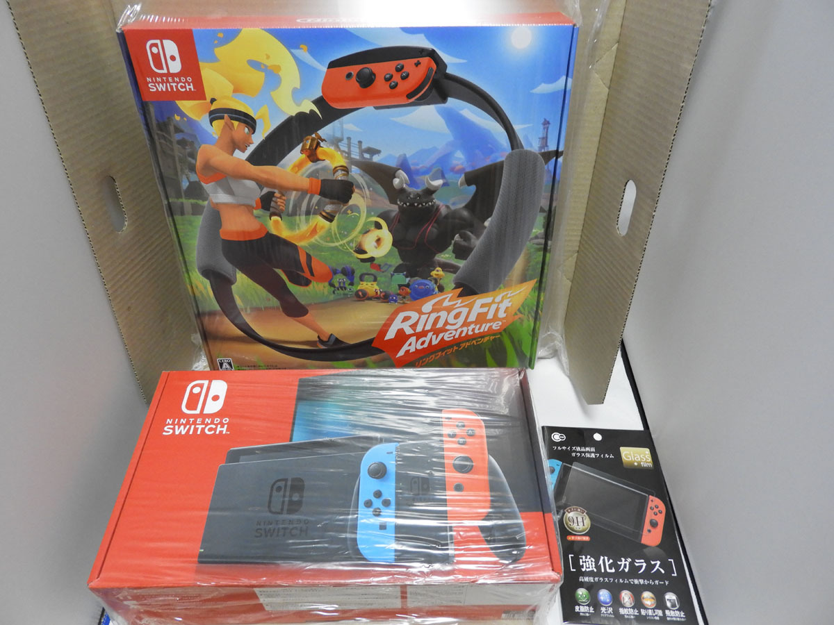 新型【新品・未開封】任天堂スイッチ 本体 ネオンカラー 新品未開封 ニンテンドースイッチ 本体 ネオンカラー & リングフィット