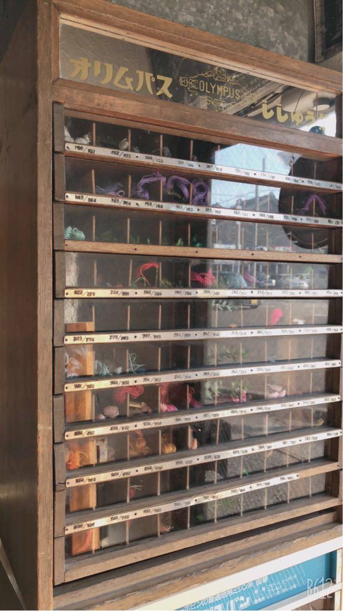 刺繍糸 刺繍糸棚 アンティーク レトロ_1