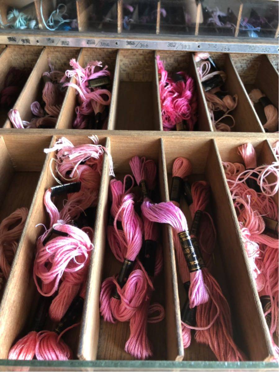 刺繍糸 刺繍糸棚 アンティーク レトロ_5