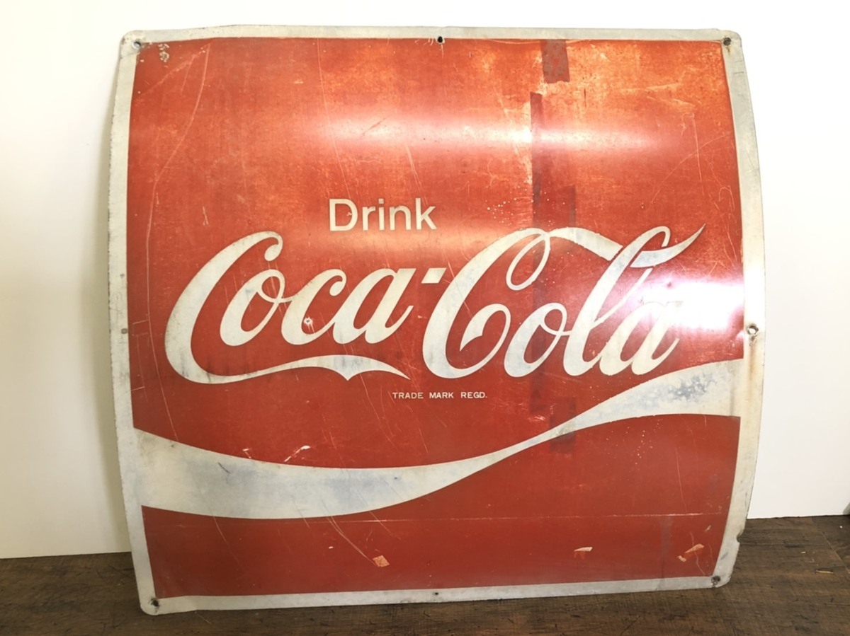 昭和レトロ コカ・コーラ 看板 コカコーラ ホーロー看板 Coca Coke 