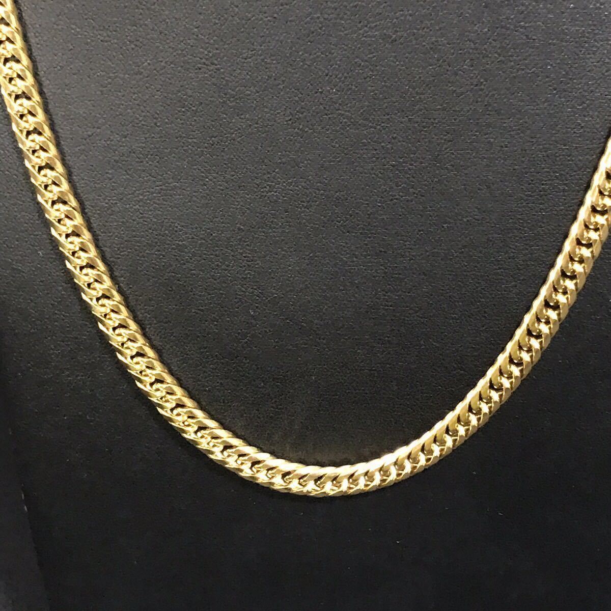 1円スタート 18K 喜平ネックレス メンズ レディース 6面ダブル チェーンネックレス ゴールドチェーン18KGP 刻印あり 遺品整理 k18 18金_2