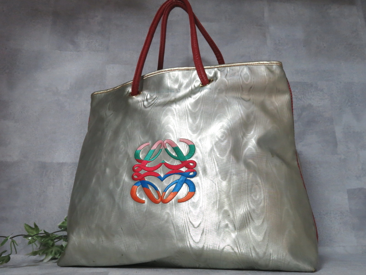 LOEWE ロエベ アナグラム 極 美品 ロゴ - ヴィンテージ ショルダー 