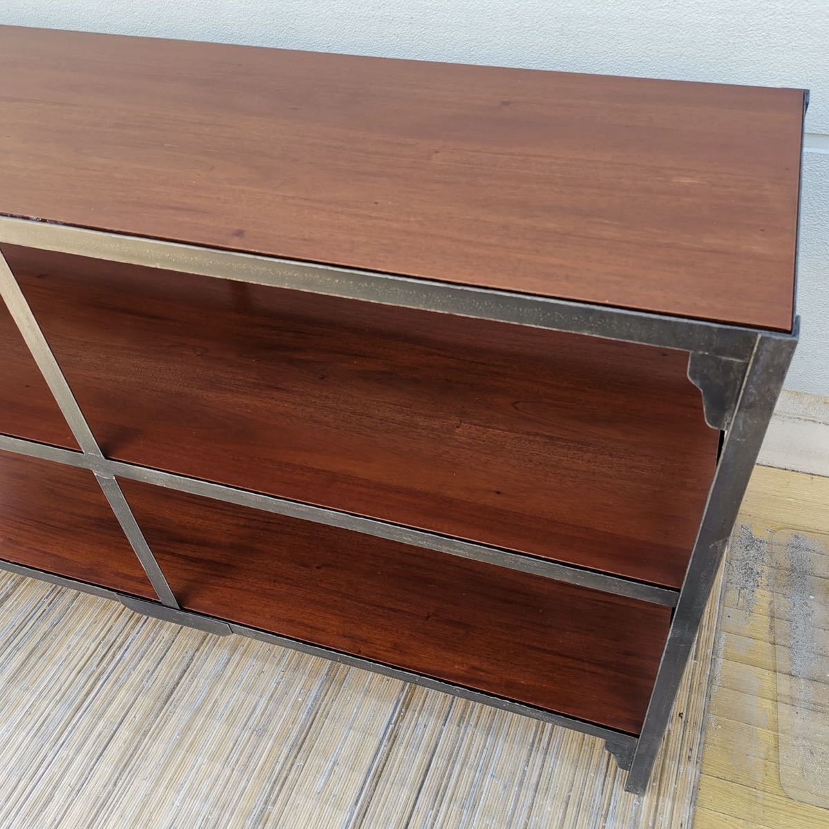 良品』unico ウニコ LUMBER ランバー ワイドシェルフ アイアン 