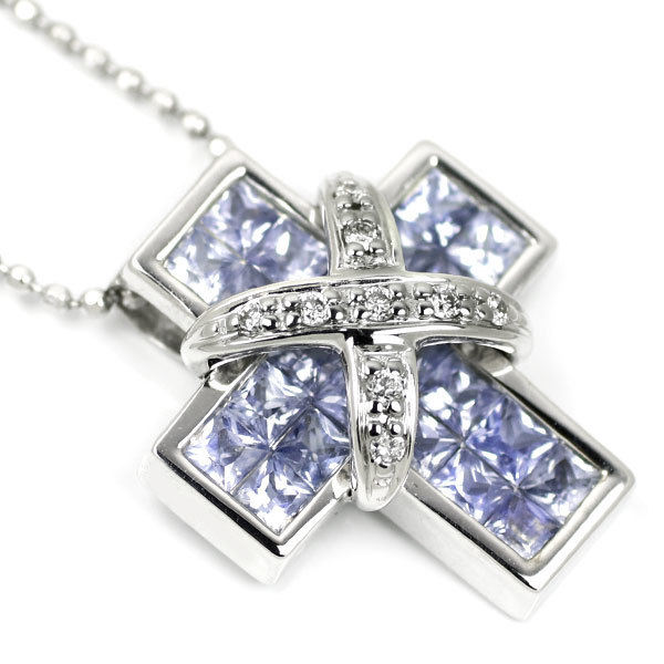 1円～ レ・エッセンシャル K18WG サファイア ダイヤモンド ペンダント