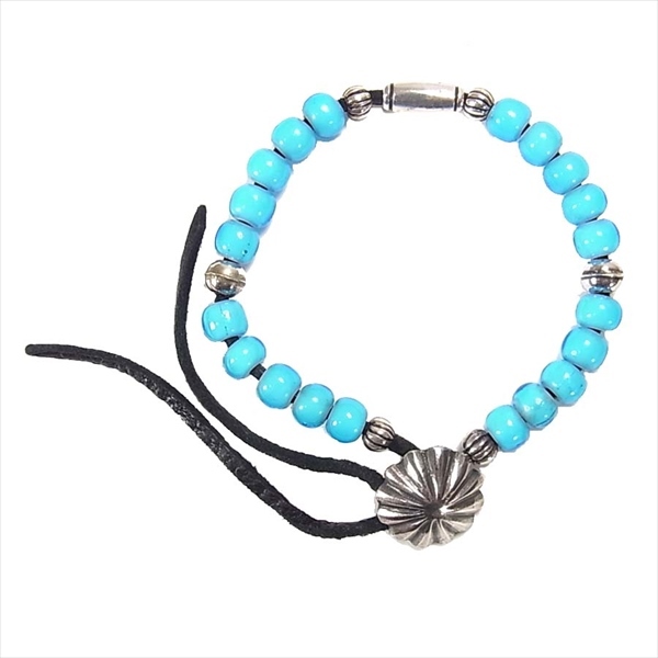 LARRY SMITH ビーズブレス ラリースミス ホワイトハートビーズブレスレット