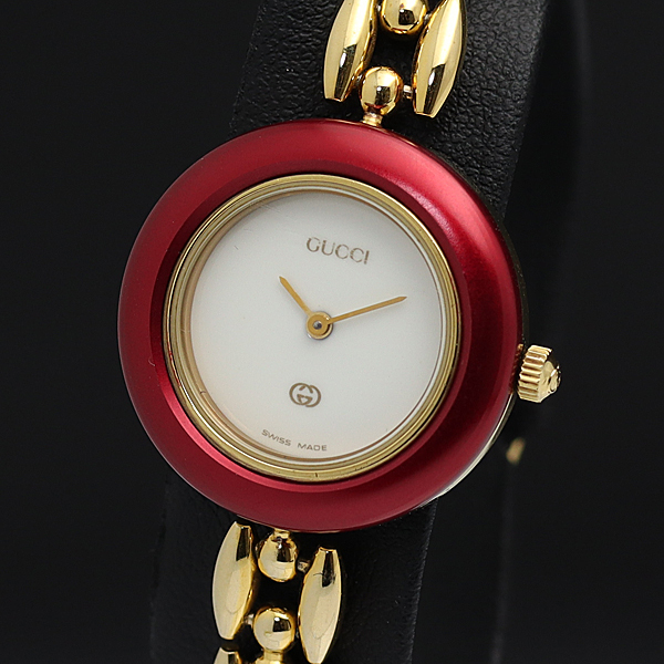 1円☆正規品【GUCCI/グッチ】11/12 GGロゴ有 チェンジベゼルウォッチ