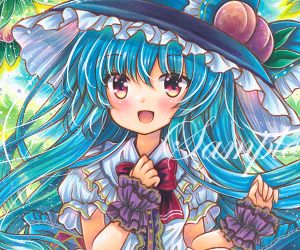 ☆同人手描きイラスト 東方Project/比那名居天子 色紙☆ 【公式通販】