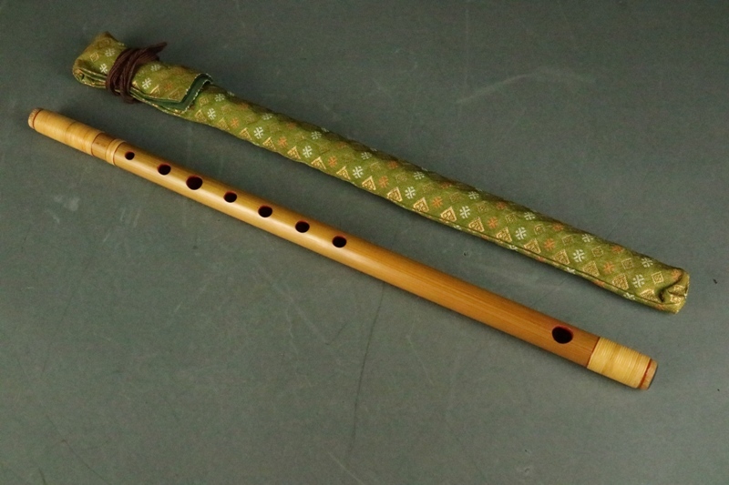 和楽器 木管楽器 喜月 横笛 竹笛 篠笛 袋付 N 8916篠笛横笛竹笛
