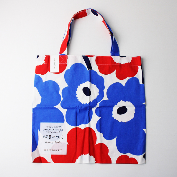 新品未使用限定marimekko チャリティー　ウニッコ　エコバッグ　袋付き 未使用 marimekko マリメッコ チャリティー 限定 心を一つに UNIKKO