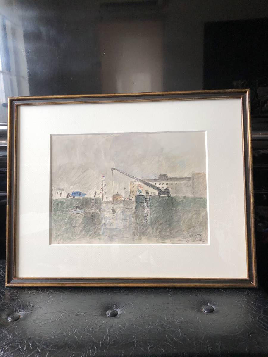蛯子善悦「ドービールの海・PARIS」油絵・仏F8号 絵画買取・販売 蛯子
