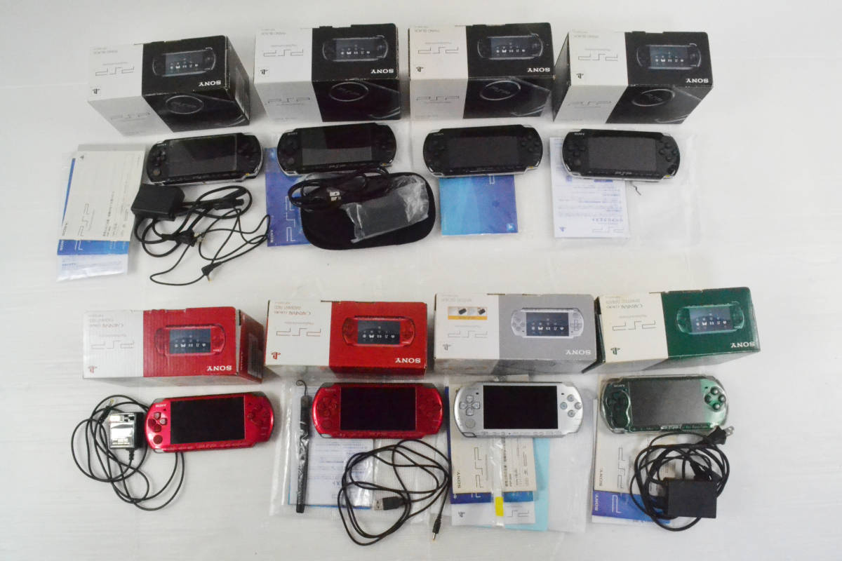 ◆1237★動作不良★PSP 本体 箱付き・説明書つき まとめて8台セット PSP-3000 プレイステーション・ポータブル SONY