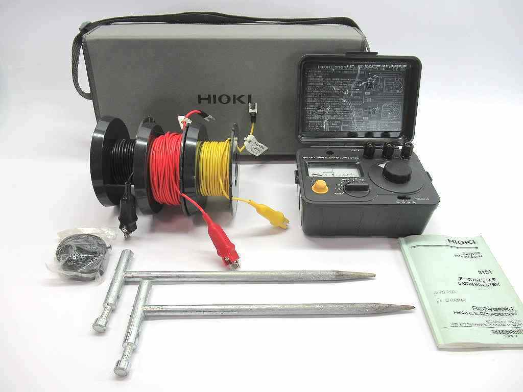 【高品質】 Y117Yちょる 測定器 HIOKI 日置電機 アースハイテスタ 3151 接地抵抗計 3電極方式 検査機 日本製 通電確認済(電気計測器)｜売買されたオークション情報、yahooの商品情報をアーカイブ公開 - オー 電気計測器