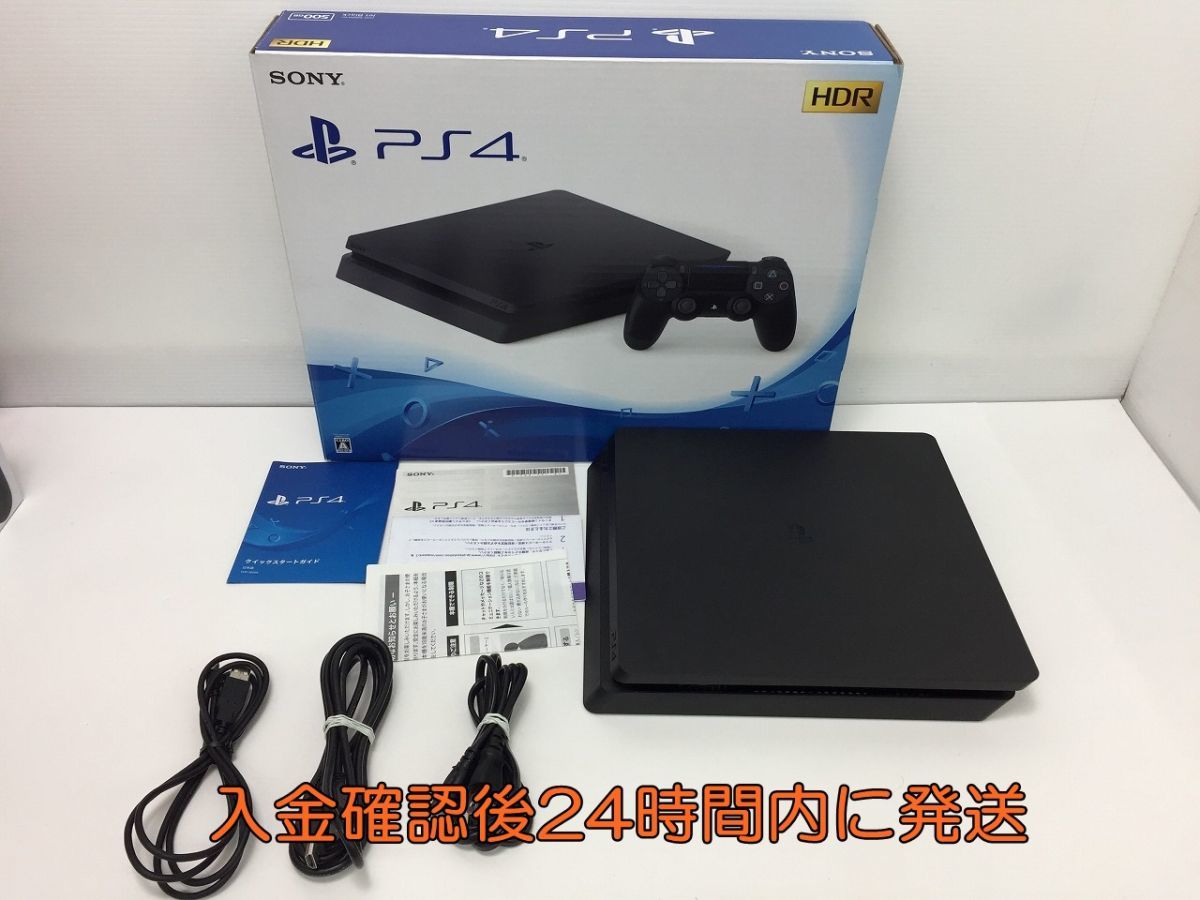 1円】PS4 ジェット・ブラック 500GB (CUH-2200AB01) 初期化動作確認 