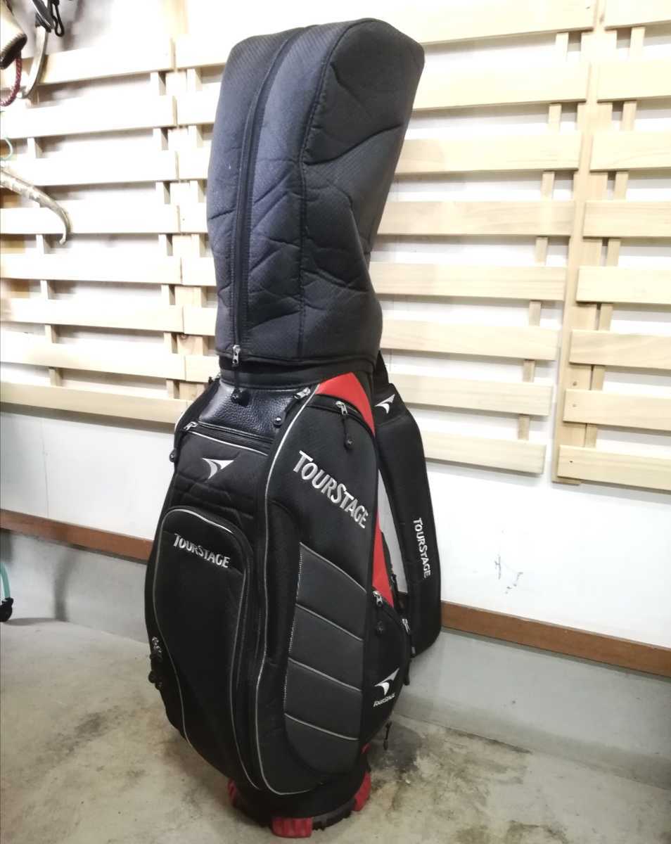 TOURSTAGE ツアーステージ キャディバッグ ゴルフ 6分割 ロゴ 用具