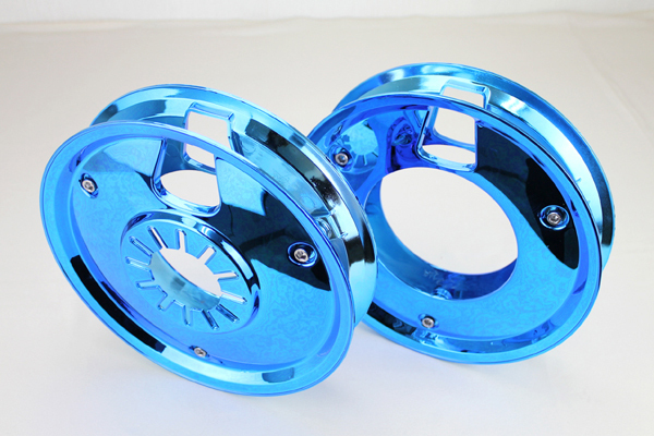 アドレスV125G 青メッキ ホイールカバー レッツ2 レッツ4 セピアZZ