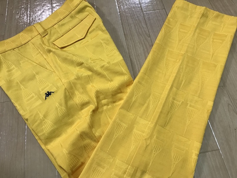 2026，低価 Kappa GOLF カッパ ゴルフ 総柄ジャガード柄 ロングパンツ KG852PA42 YE ８２(82cm～)｜売買されたオークション情報、yahooの商品情報をアーカイブ公開 - オークファン パンツ、スラックス