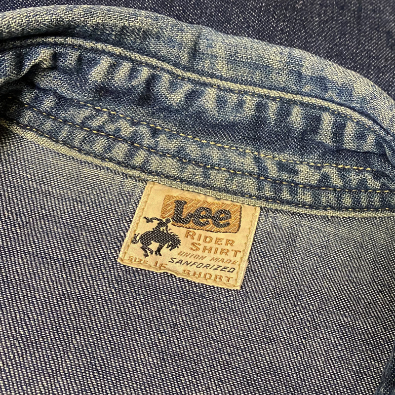 レア 50s ビンテージ 復刻 Lee ロデオタグ デニムシャツ ウエスタン