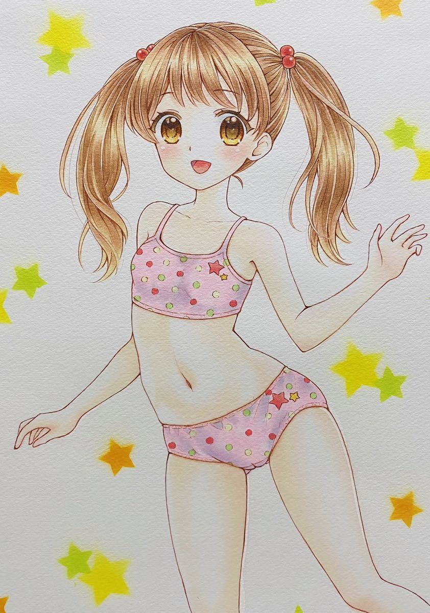 同人 手描きイラスト 12歳。綾瀬花日 A4(手描きイラスト)｜売買された