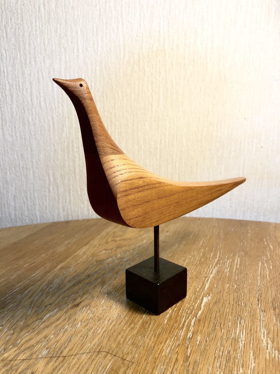 木製 バードオブジェ ミッドセンチュリー⁄Wood 置物 Wire with モダン